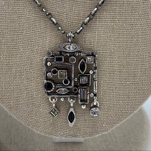Patricia Locke Swarovski Crystal Silver Necklace